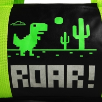 Сумка детская спортивная для мальчика &laquo;Динозаврик&raquo;, 40х20х20 см, чёрный цвет