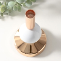 Подсвечник металл "Продо" белый d= 2 см 9х9х17 см