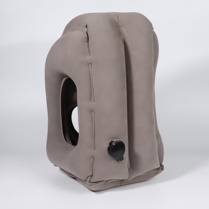 Подушка надувная, 50 &times; 35 &times; 30 см, в чехле, цвет серый