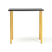 Стол проверки "Эконом",  Шагрень чёрный/ Золотой, 1000х500х800 мм