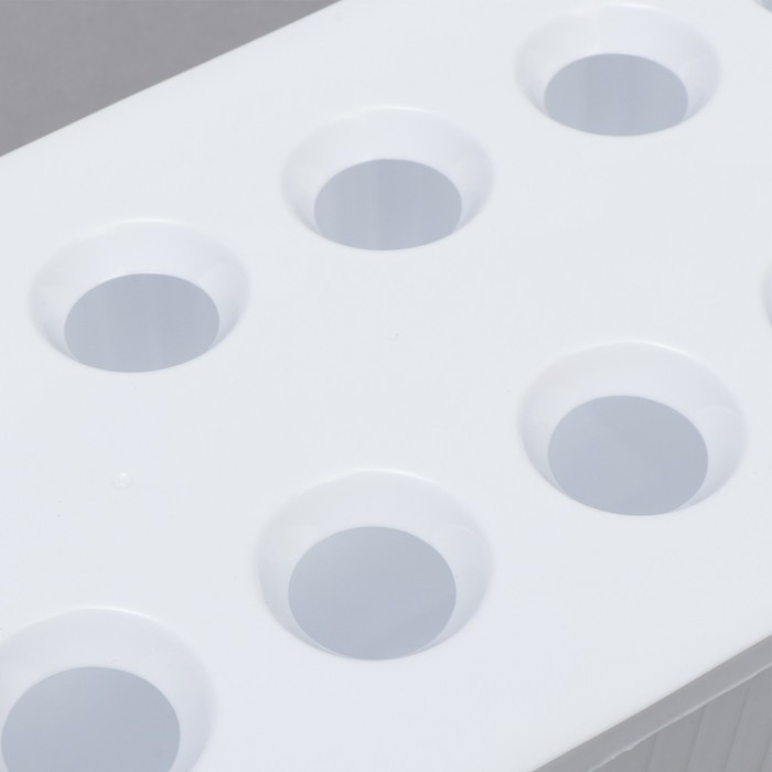 Ящик для выращивания зелёного лука, 29 &times; 16 &times; 8,5 см, 2,5 л, 10 лунок, пластик, белый, Greengo