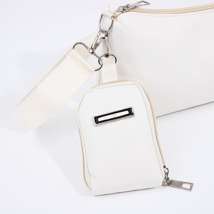 Сумка кросс-боди на молнии, цвет белый
