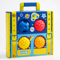 Набор развивающих тактильных мячиков &laquo;Чемоданчик&raquo;, с пищалкой, 4 шт, Крошка Я