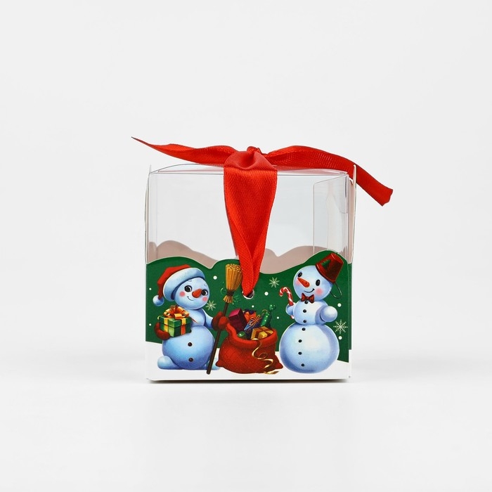 Коробка подарочная новогодняя складная &laquo;Дед Мороз&raquo;, 7 х 7 х 7 см, Новый год