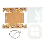 Коробка для капкейков, кондитерская упаковка, 4 ячейки &laquo;С 8 марта&raquo;, 16 х 16 х 7.5 см