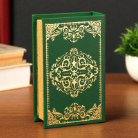 Сейф дерево книга кожа тиснение "На удачу в делах и бизнесе" 17х11х5 см