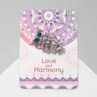 Брошь &laquo;Совушка&raquo;, цвет бело-синий в серебре