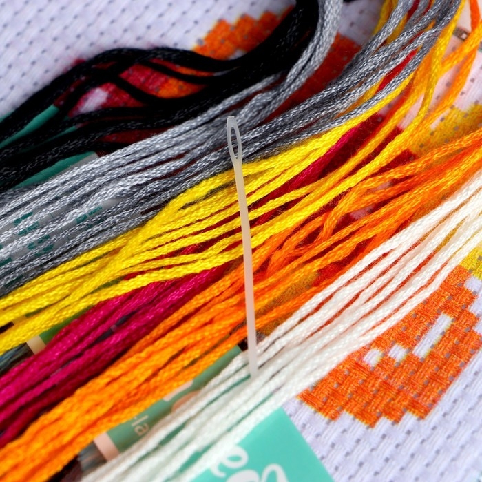 Вышивка крестиком для детей &laquo;Енот&raquo;, набор для творчества, 14 х 10 см