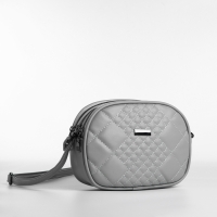 Сумка женская кросс-боди на молнии, цвет серый