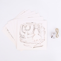 Набор для творчества &laquo;Создай ночник. Страна чудес&raquo;, с рамкой, сборный, многослойный, 6+