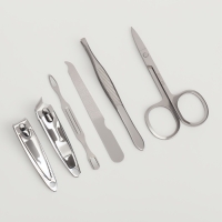 Набор маникюрный &laquo;Тренд&raquo;, 6 предметов, в футляре, цвет чёрный