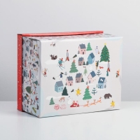 Коробка подарочная новогодняя складная &laquo;С Новым годом&raquo;, 31,2 х 25,6 х 16,1 см, Новый год