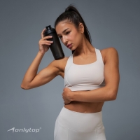 Шейкер для спортивного питания Onlytop, 600 мл, цвет черный