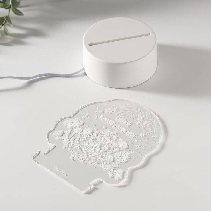 Светильник "Нельзя сдаваться" LED RGB от сети RISALUX