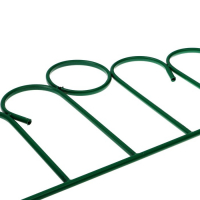 Ограждение декоративное, 49 &times; 415 см, 5 секций, металл, зелёное, &laquo;Восход&raquo;