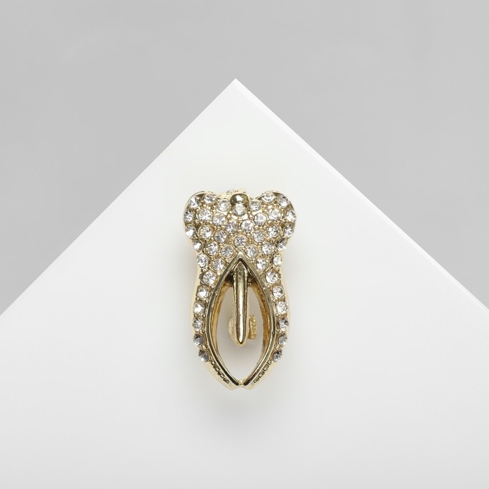 Брошь &laquo;Зуб&raquo;, цвет белый в золоте