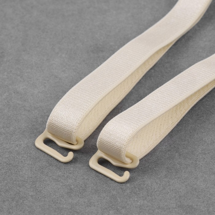 Бретели текстильные, крестообразные, 1 см, цвет бежевый