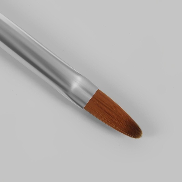 Кисть для наращивания и дизайна ногтей, двусторонняя, лепесток/точечная, 18,5 см, цвет чёрный