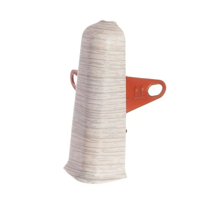 Угол наружный (внешний) для плинтуса &laquo;Деконика&raquo;, с крепежом, 85 мм, цвет 253 ясень серый