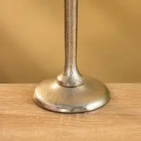 Подсвечник "Лёд" алюминий 28 см, цв. серебро