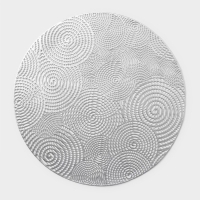 Салфетка сервировочная на стол &laquo;Гипноз&raquo;, d=38 см, цвет серебро
