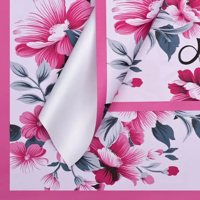 Пленка для цветов матовая, &laquo;Цветочная композиция&raquo;, 57&times;57 см