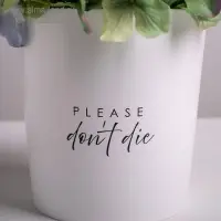 Кашпо для цветов &laquo;Please do not die&raquo;, 1,6 л, 14 х 14 см
