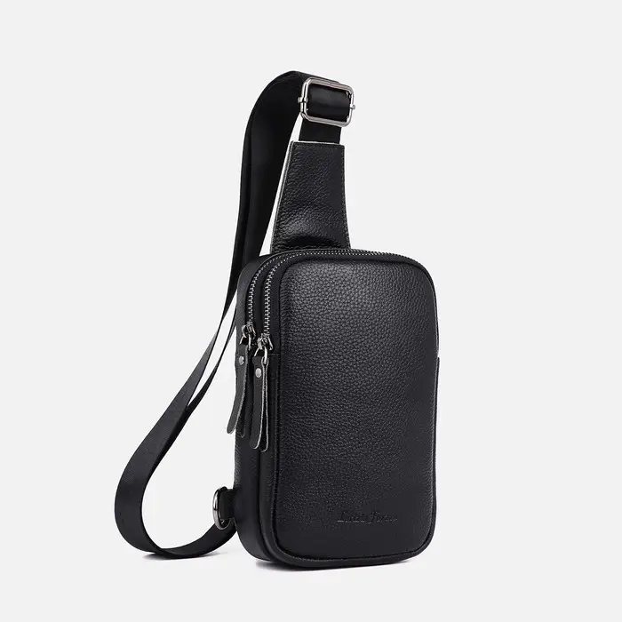 Сумка-слинг на молнии, цвет чёрный