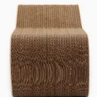 Когтеточка-лежанка картон "Зверьё Моё" ВОСЬМЕРКА средняя с игрушкой 53 х 21 х 16 см