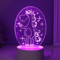 Светильник "Забавная лошадка" LED RGB от сети RISALUX 9,5х11,5х16 см