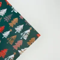 Упаковочная бумага на новый год &laquo;Ёлочки&raquo;, 70 х 100 см, глянцевая