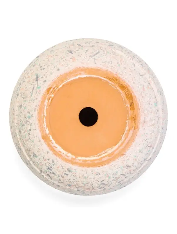 Горшок цветочный  с поддоном 0,8 л, белый керамика "Пряности" (М)