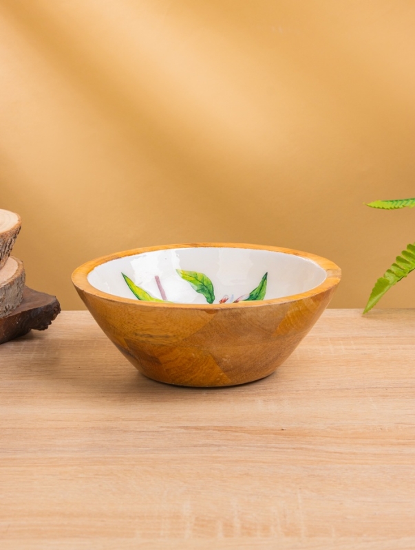 Миска "Лимоны" дерево манго 17,5х17,5х6,5 см