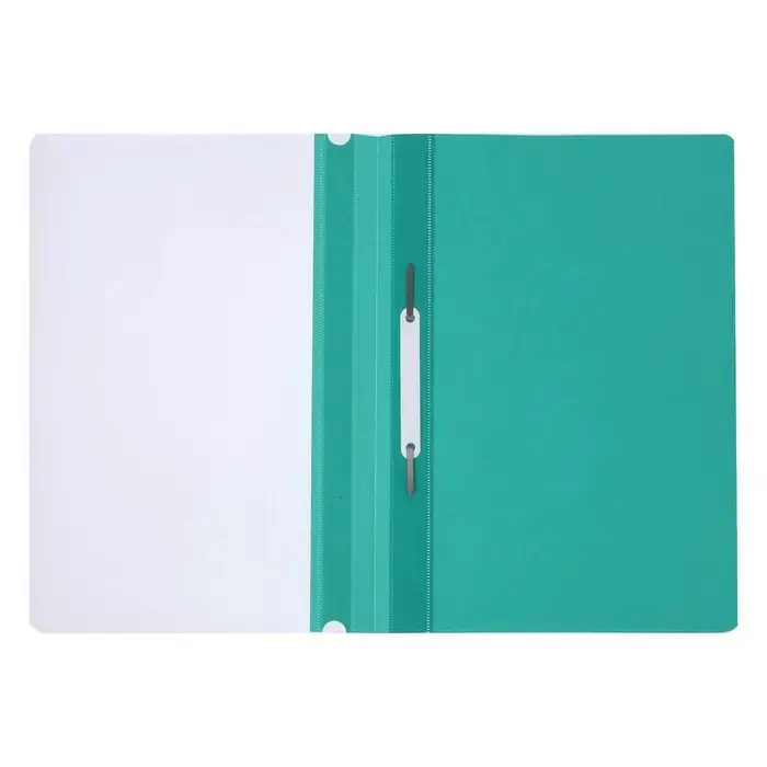 Папка-скоросшиватель Calligrata, А4, 120 мкм, бирюзовая, прозрачный верх