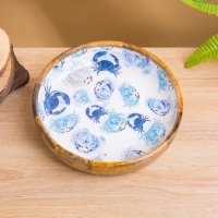 Блюдо "Крабы" дерево манго 25,5х25,5х6 см