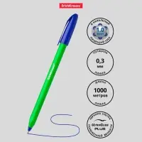 Ручка шариковая ErichKrause U-108 Neon Stick, узел 1.0 мм, чернила синие, супермягкое письмо, длина линии письма 1000 метров, МИКС