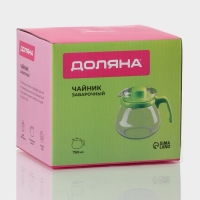 Чайник стеклянный заварочный Доляна &laquo;Лягушонок&raquo;, 750 мл
