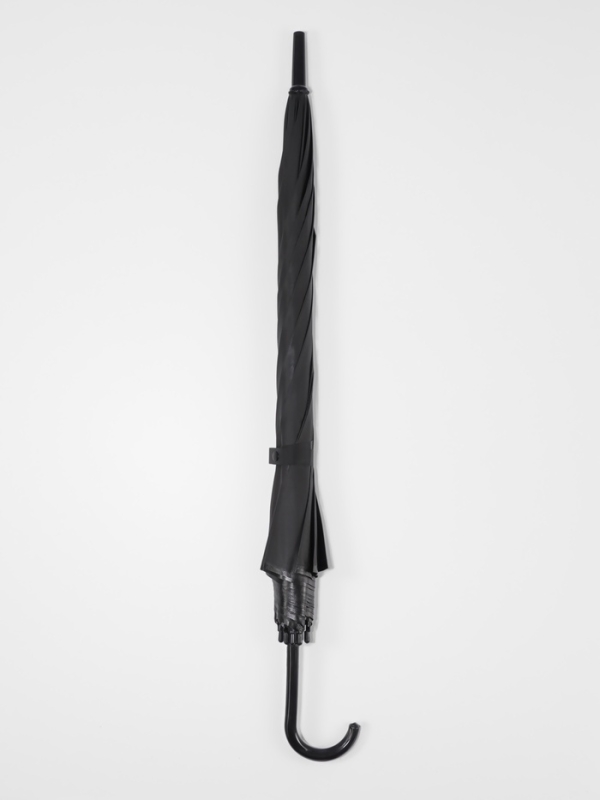 Зонт - трость полуавтоматический &laquo;Однотонный&raquo;, 8 спиц, R = 46/55 см, D = 110 см, цвет чёрный