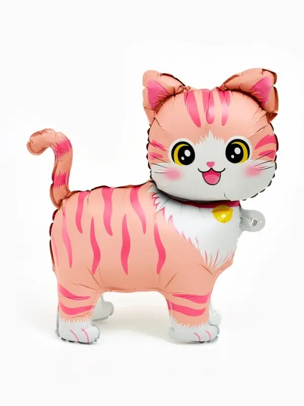 Воздушный шар фольгированный 22" &laquo;Розовая кошка&raquo;, фигура под воздух