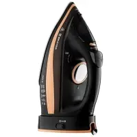 Утюг паровой BRAYER 4010BR, 2400 Вт, керамичекая подошва, 320 мл, беспроводной, коричневый