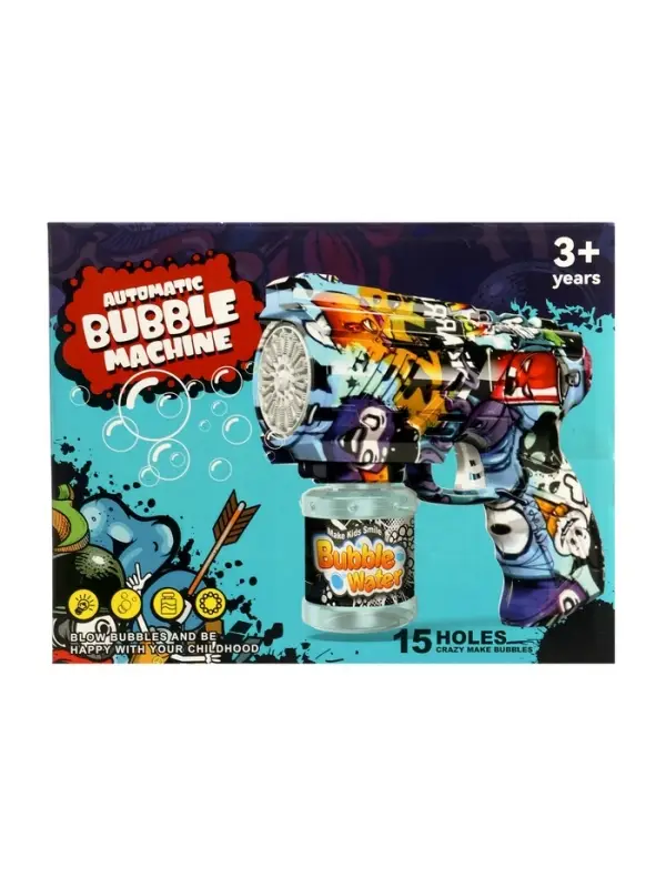 Генератор мыльных пузырей "Граффити", световые эффекты, цвета МИКС