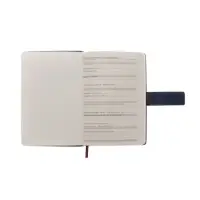 Ежедневник недатированный формат А5, с хлястиком, 128л, линия, пвх, Синий