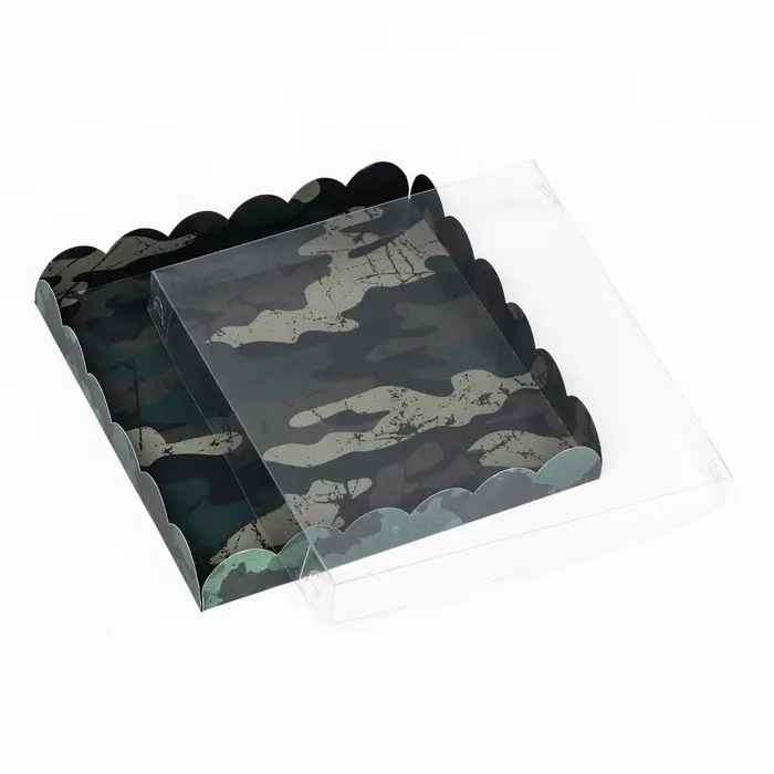 Коробка для печенья, &laquo;Камуфляж&raquo; 21&times;21&times;3 см