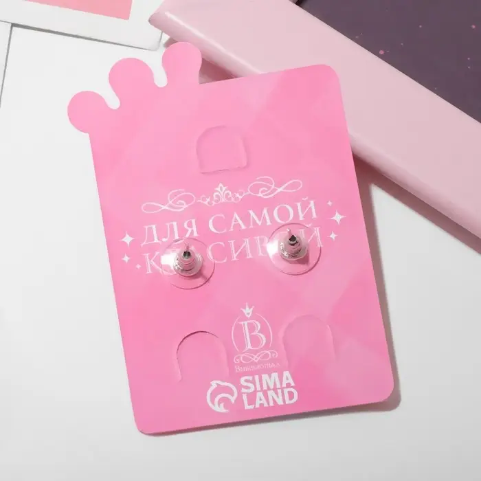 Серьги детские &laquo;Выбражулька&raquo; лисички, цветные в серебре