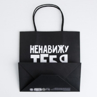 Пакет подарочный, упаковка, &laquo;Ненавижу тебя меньше всех&raquo;, 22 х 22 х 11 см
