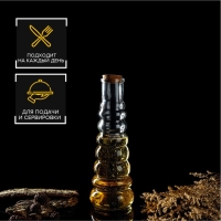 Бутылка стеклянная для соусов и масла с пробковой крышкой Доляна &laquo;Парфе. Гармонь&raquo;, 400 мл, 21,8&times;7,5 см