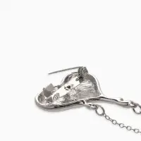 Брошь корейский стиль "Сердце" цвет серебро