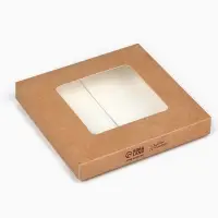 Коробка для шоколада квадратная &laquo;Крафт&raquo;, 10.2 х 10.2 х 1.4 см