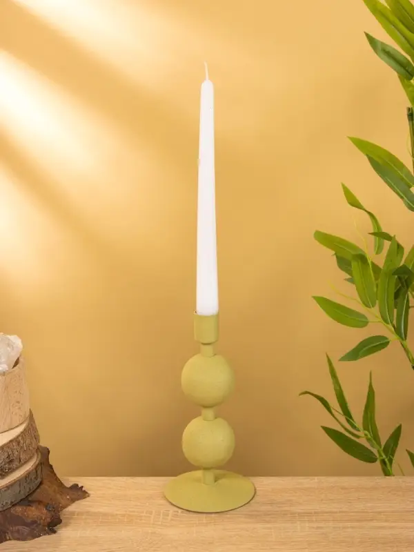 Подсвечник на 1 свечу "Олива" с 2 сферами 8,5х8,5х18 см