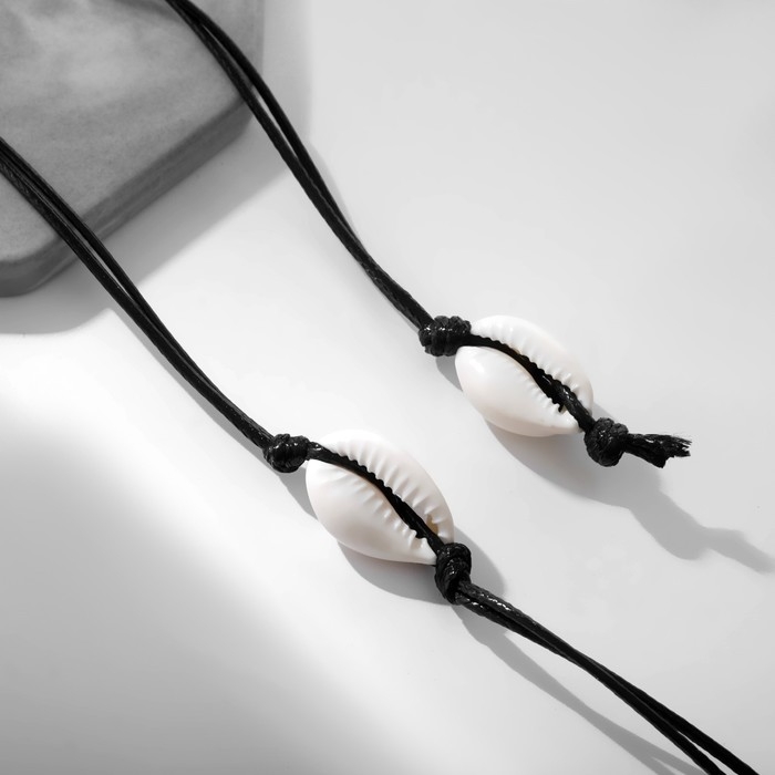 Бусы &laquo;Морские&raquo; из ракушек, цвет чёрно-бежевый, 75 см